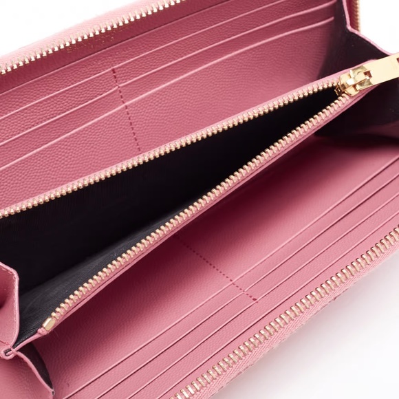 YSL Monogram Grain de Poudre Zip-Around Wallet - Picture 3 of 3